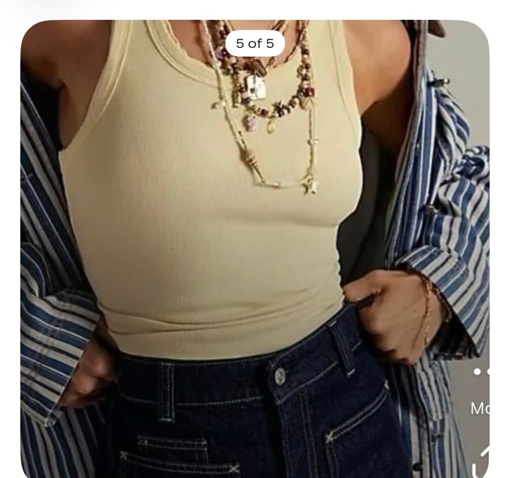 nwt Free People Rowan tank in butter yellow size small